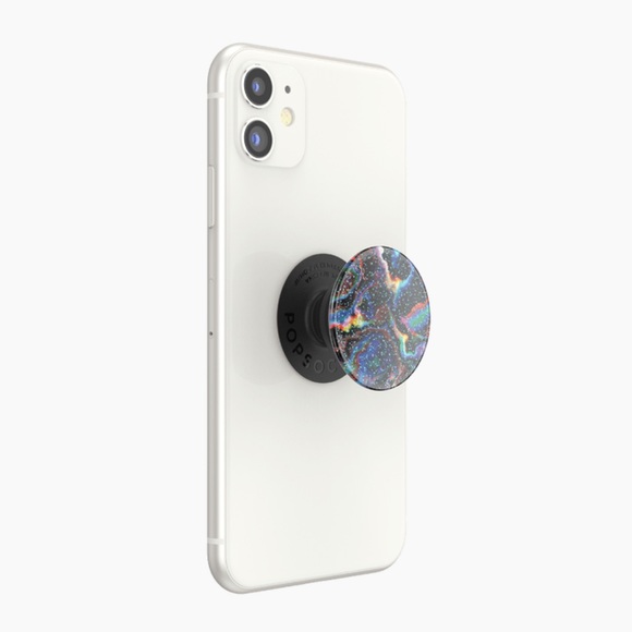 POPSOCKET Universal Galaxy Glitter Rainbow Void PopGrip Phone Stand - Picture 11 of 15